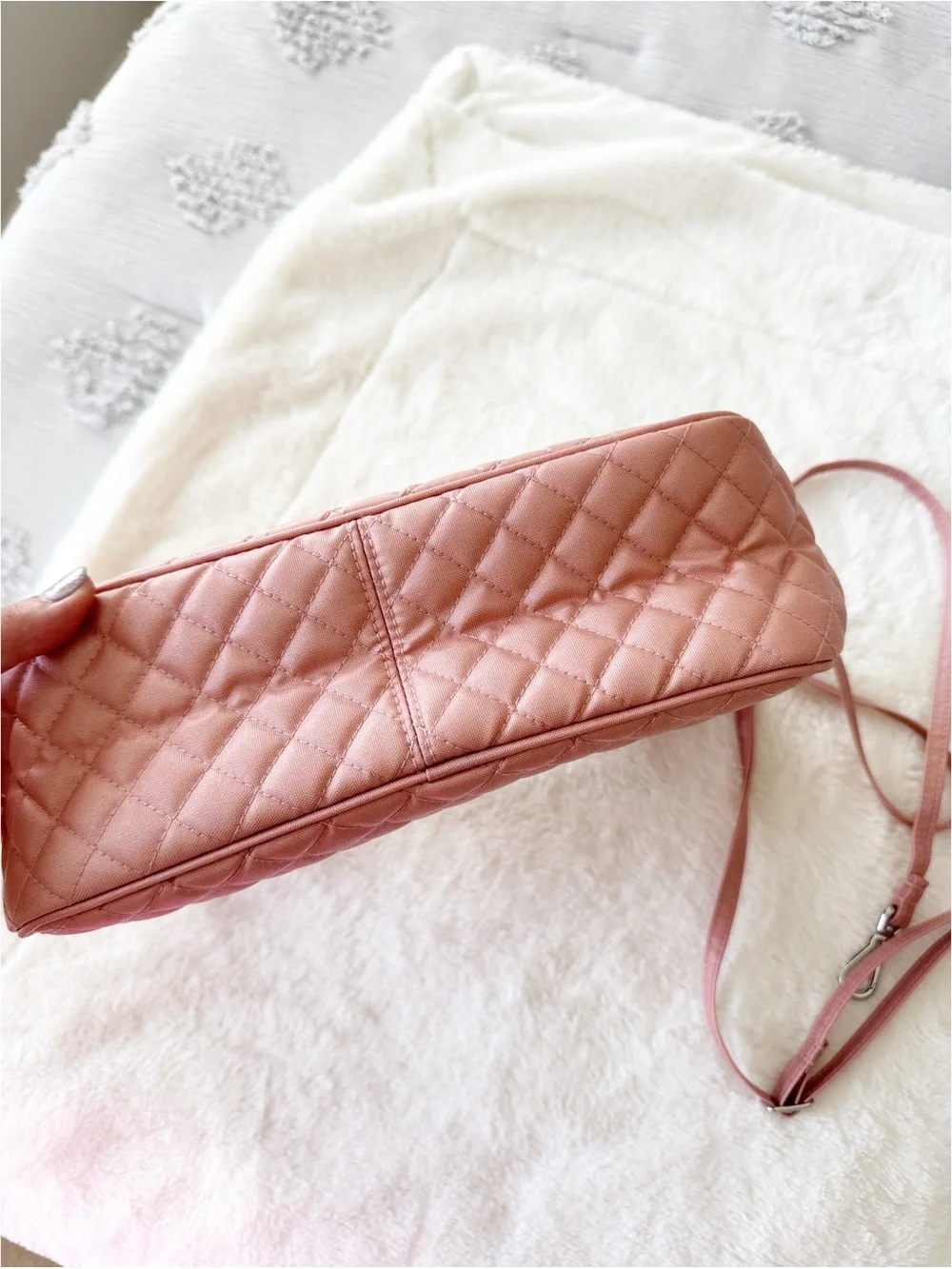 Vera Bradley pink Cotton Frannie Crescent Crossbody Purse Crossbody Purse